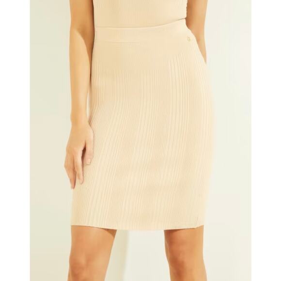 GUESS Alcosta Ribbed Bodycon Skirt Lover's Beach- SZ S NWT - Picture 1 of 14